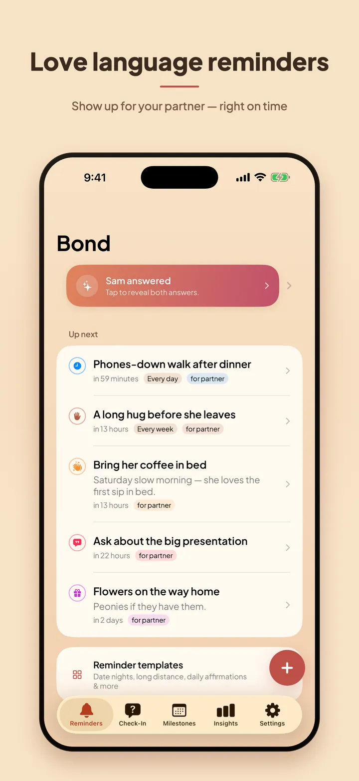 Love language reminders: show up for your partner, right on time